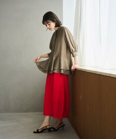 #Newans 【洗える】ダブルフリルヘムシアーシャツ