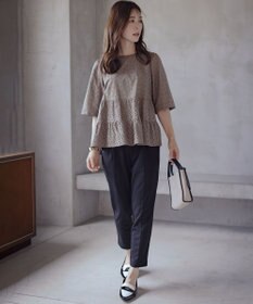 組曲 【新色追加】エンブロイダリーレースフリル ブラウス