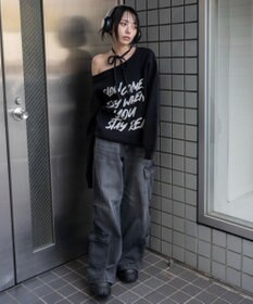 WEGO 2WAYショルダーリボンニット