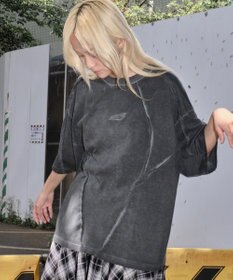 WEGO 【ユニセックス着用ITEM/MLサイズ展開】コールドダイスウィッチングロゴT（SS）