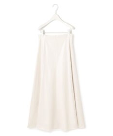 ICB L 【洗える】サテンワックスヴィンテージ フレアスカート