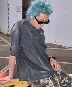 WEGO 【ユニセックス着用ITEM/MLサイズ展開】コールドダイスウィッチングロゴT（SS）