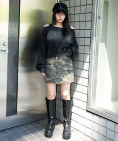 WEGO ヴィンテージウォッシュカーゴミニスカート