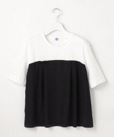 J.PRESS LADIES 【洗える】ドッキングジャージー ビスチェライク プルオーバー