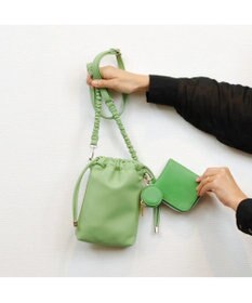 UNBILLION cachecache バンジーコード巾着スマホショルダー