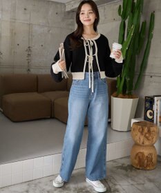 WEGO 【2024年秋冬新色カラー追加★】リボン2WAYカーデ