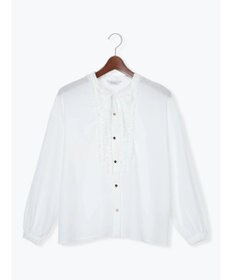 Te chichi フロントフリルキーネックブラウス