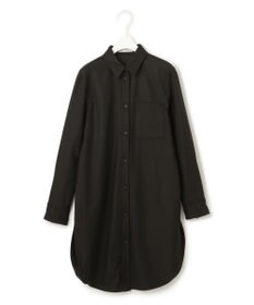 ICB L 【洗える】 ウールミルドサキソニー ロングシャツ