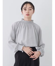 earth music&ecology シャーリングネックブラウス