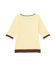earth music&ecology ヘンリーネック半袖ニットプルオーバー