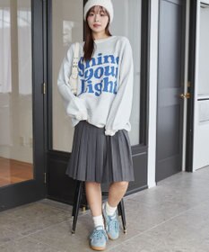 WEGO グラフィックBIGニットプルオーバー