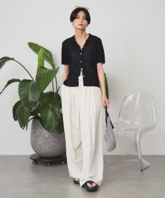 AMERICAN HOLIC 襟付きスキッパー半袖ニットポロ