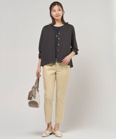 J.PRESS LADIES 【セットアップ対応・洗える・撥水】コットンFITTY テーパード パンツ