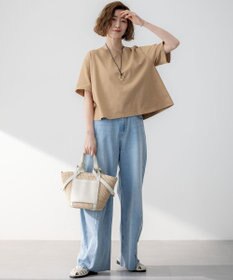 23区 L 【GLOW6月号掲載/洗える】スビンギザコットン クロップド Tシャツ