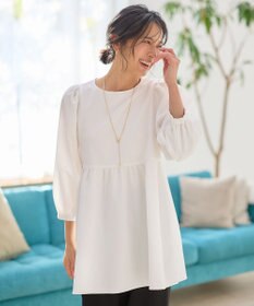 ANY L サッカーパフスリーブブラウス