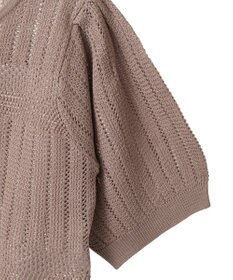 earth music&ecology ＳＥＴ２点レース編みペプラムカーデ＋スカート