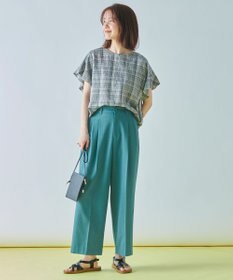 ANY 【洗濯機可能/ウエストゴム】美脚２タック ワイドパンツ