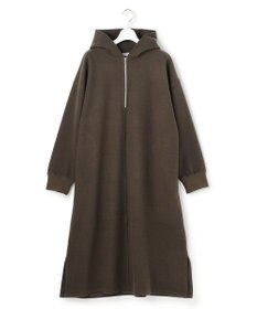 J.PRESS YORK STREET 【WOMEN】ウールライクジャージー フーデットロング ワンピース