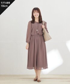 Tiaclasse ブラウジングシフォンワンピース