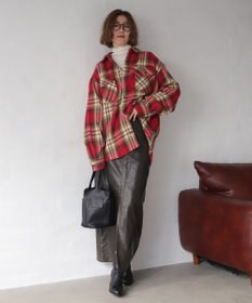 WEGO 【2025年秋冬新作/ユニセックス着用ITEM/SMLサイズ展開】ヘビーネルチェックシャツ（LS）