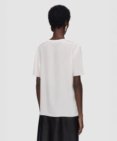 JOSEPH 【FOUNDATIONS】クレープ ド ソワ　シルクTシャツ NEW RUBIN