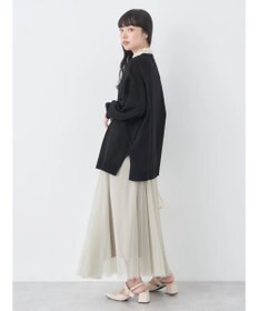 earth music&ecology サイドスリットルーズＶネックカーディガン