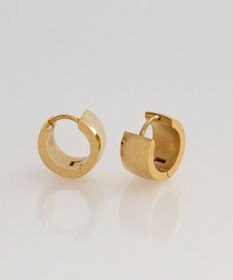 Phoebe 【金属アレルギー対応】ワンタッチワイドフープミニピアス　ゴールド/サージカルステンレス