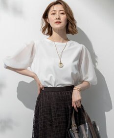 23区 S 【洗える】シアーチェッククロスコンビ ニット