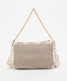 LeSportsac CHAIN CROCHET CLUTCH/ベージュクロシェ