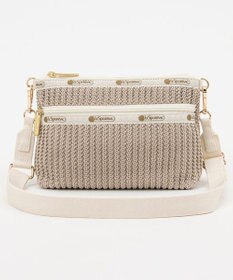 LeSportsac CHAIN CROCHET CLUTCH/ベージュクロシェ