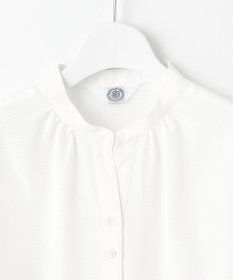 J.PRESS LADIES S 【洗える】アセVisシャドーギンガム タック ブラウス