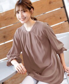 Tiaclasse L 【洗える】ボウタイ風チュニック