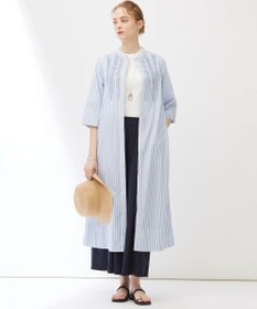 23区 【Indian Factory】コットンポプリン タックディテール シャツワンピース