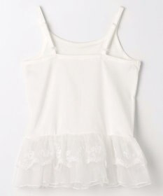 ANY KIDS 【洗濯機可能/吸汗速乾】裾レース ドライタッチ キャミソール