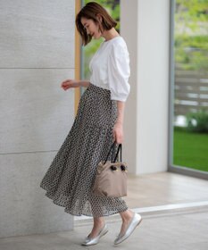 23区 S 【一部店舗限定】コットンポンチコンビジャージー コクーンスリーブ カットソー