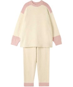 une nana cool カラーブロッキング　プルオーバー＆ロングパンツセット