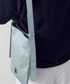 russet バイカラーレザーベルトフラットショルダーバッグ(SF-278)