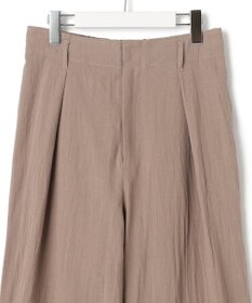 J.PRESS YORK STREET 【WOMEN】コットンワッシャータックワイド パンツ