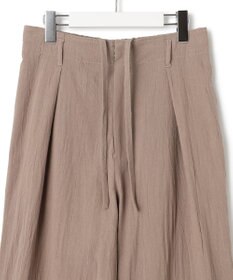 J.PRESS YORK STREET 【WOMEN】コットンワッシャータックワイド パンツ