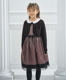 組曲 KIDS 【150-160㎝】チュールドット ドレス