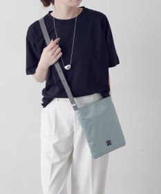 russet バイカラーレザーベルトフラットショルダーバッグ(SF-278)