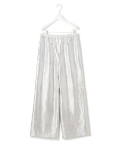 ICB 【洗える】 ブライトカールマイヤー ワイドストレートパンツ