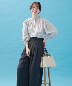 ANY L 【接触冷感/UVカット/抗菌防臭/速乾】エニイファンクション シャーリングブラウス