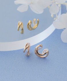 Phoebe 【金属アレルギー対応】【痛くないシリーズ】ダブルフープライトフィットイヤリング ゴールド