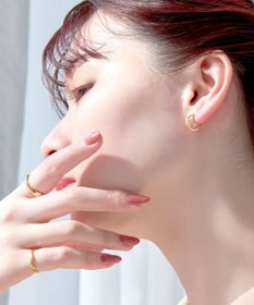 Phoebe 【金属アレルギー対応】【痛くないシリーズ】ダブルフープライトフィットイヤリング ゴールド