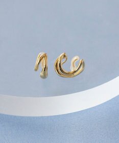 Phoebe 【金属アレルギー対応】【痛くないシリーズ】ダブルフープライトフィットイヤリング ゴールド