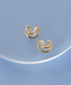 Phoebe 【金属アレルギー対応】【痛くないシリーズ】ダブルフープライトフィットイヤリング ゴールド