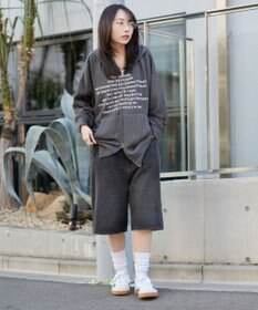 WEGO 【ユニセックス着用ITEM/SMLサイズ展開】スーパーバギーデニムショーツ