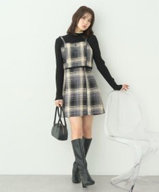 earth music&ecology コットンツイルチェックビスチェ