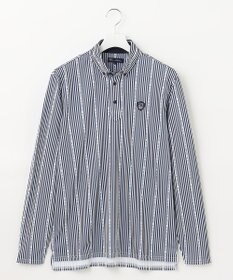 23区GOLF 【MEN】ロゴストライププリント 長袖シャツ